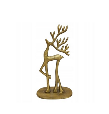 Auksinė elnio figūrėlė su ragais – 20 cm